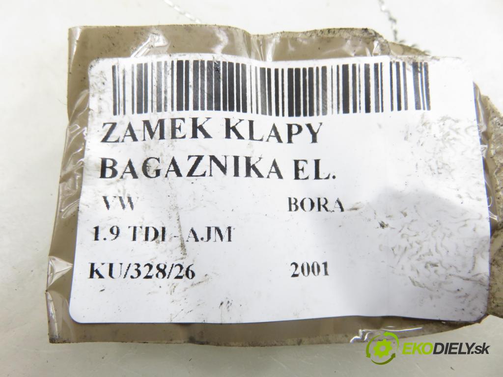 VW BORA (1J2) SEDAN 2001 85,00 1.9 TDI PD 115 - AJM 1896,00 zámok dverí kufor 1J5827505E
