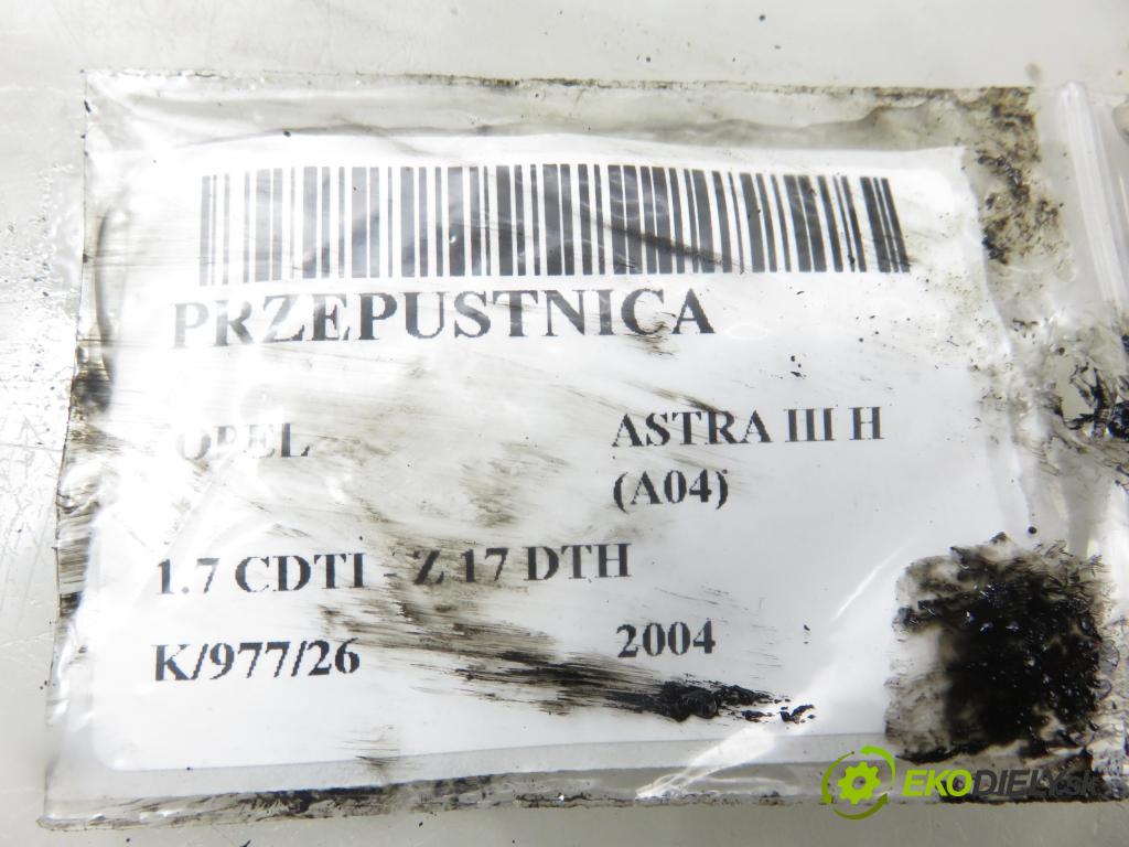 OPEL ASTRA H (A04) HB 2004 74,00 1.7 CDTI - Z 17 DTH 1686,00 Škrtiaca klapka 8973002310 (Škrtiaca klapka)