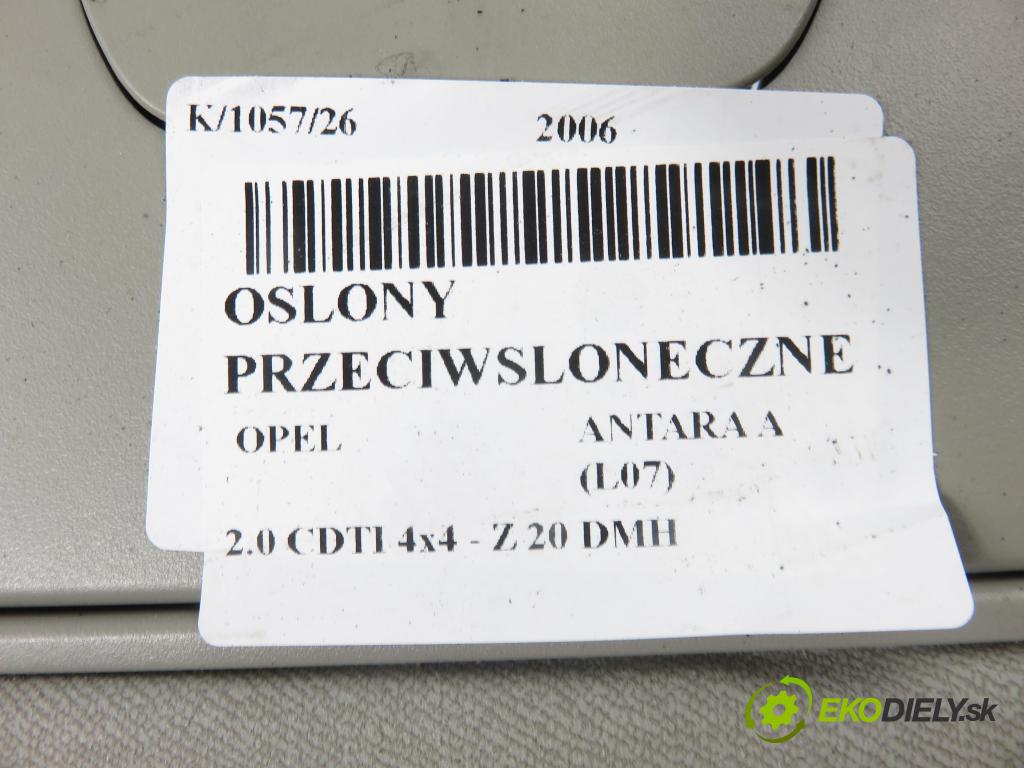 OPEL ANTARA A (L07) SUV 2006 110,00 2.0 CDTI 4x4 - Z 20 DMH 1991,00 kryty protislnečné