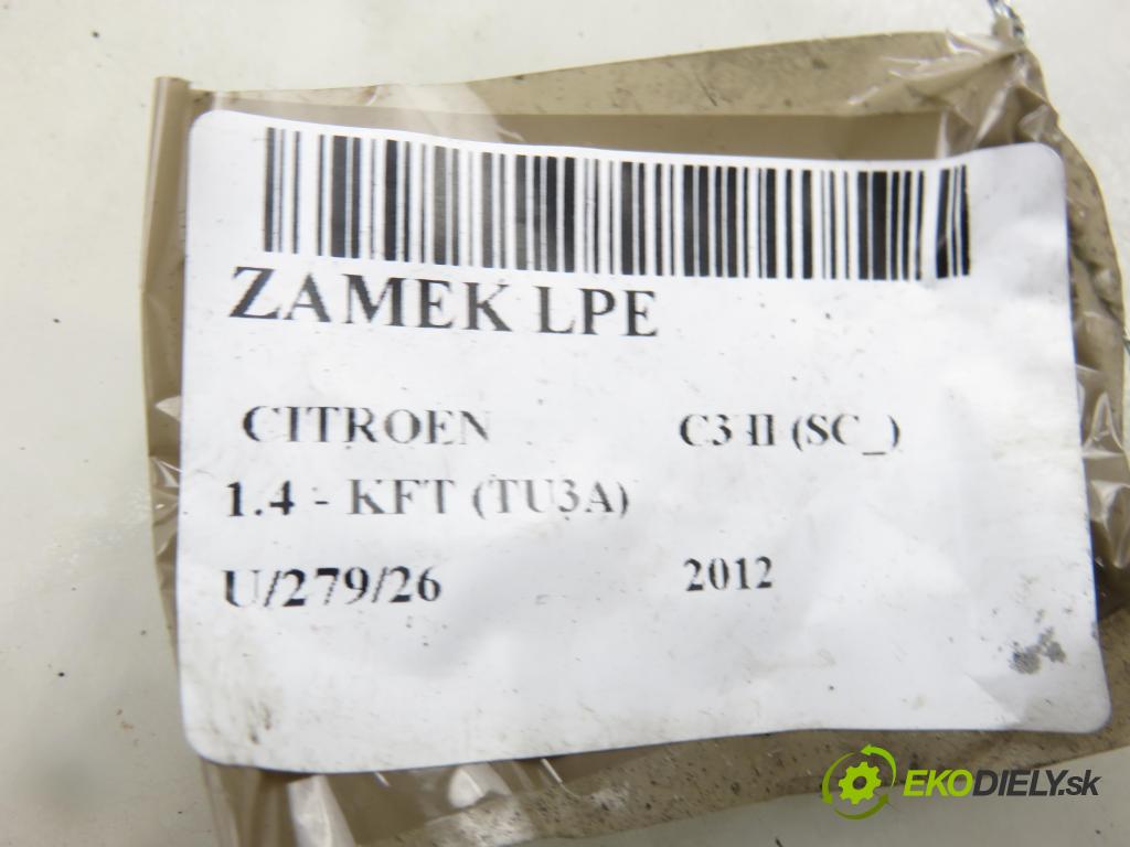 CITROEN C3 II (SC_) HB 2012 54,00 1.4 - KFT (TU3A) 1360,00 zámok 006244 ; PSA006244