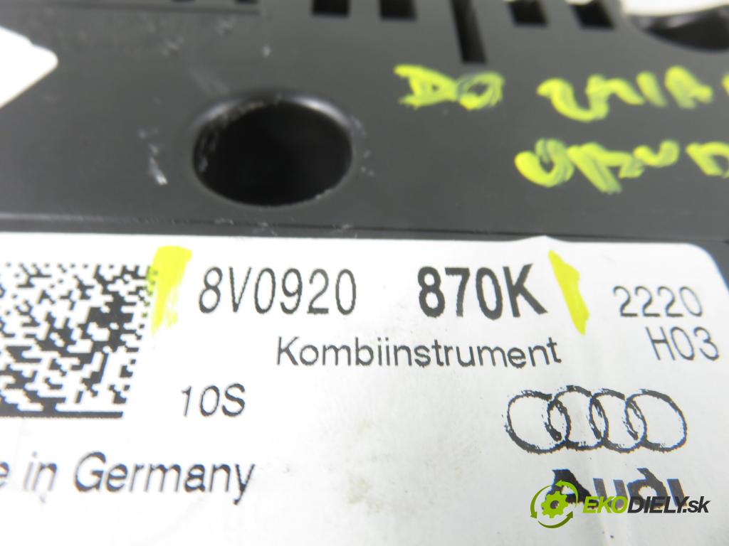 AUDI A3 Limousine (8VS, 8VM) SEDAN 2013 110,00 2.0 TDI - CRBC 1968,00 Prístrojovka elektrický 8V0920870K