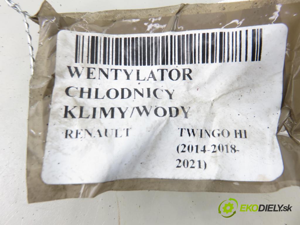RENAULT TWINGO III (BCM_) HB 2014 52,00 1.0 SCe 70 - H4D 400 999,00 Ventilátor chladič klíma/voda