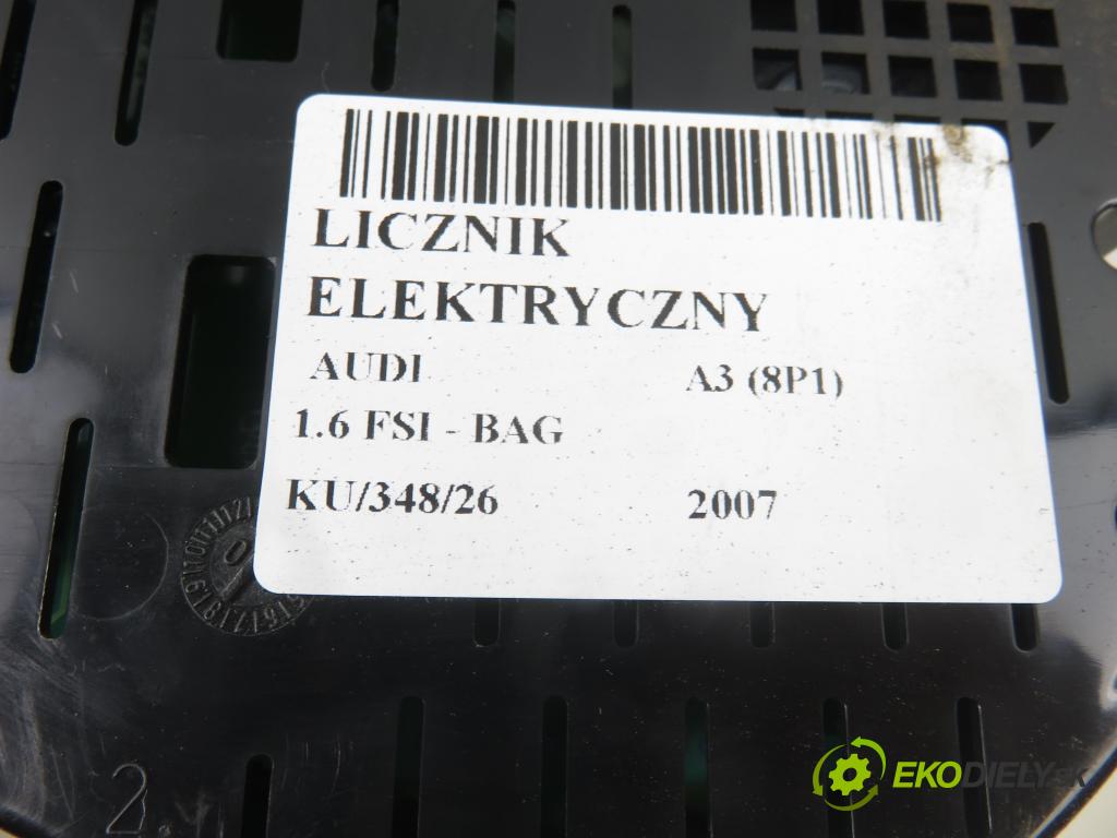 AUDI A3 (8P1) HB 2007 85,00 1.6 FSI - BAG 1598,00 prístrojovka elektrický 8P0920930G