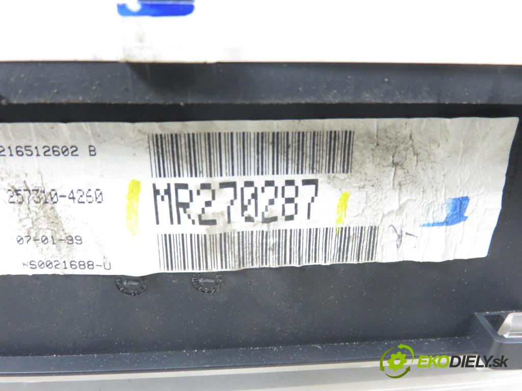 MITSUBISHI SPACE STAR nadwozie wielkoprzestrzenne (MPV) (DG_A) MINIVAN 1999 87,00 1.8 GDI (DG5A) - 4G93 (GDI) 1834,00 prístrojovka elektrický MR270287