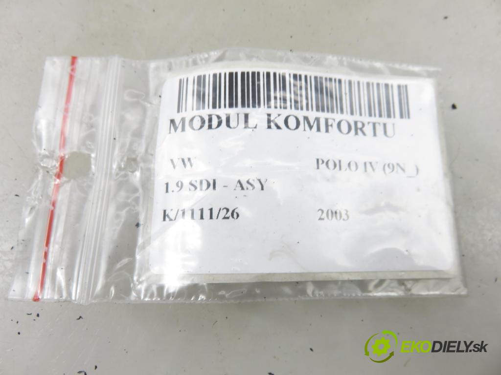 VW POLO (9N_) HB 2003 47,00 1.9 SDI - ASY 1896,00 MODUL komfortu 6Q1937049D ; 5WK48212D