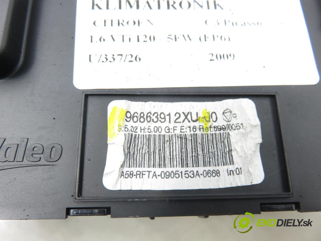 CITROEN C3 Picasso MINIVAN 2009 88,00 1.6 VTi 120 - 5FW (EP6) 1598,00 Panel topení KLIMATRONIK 966863912XU