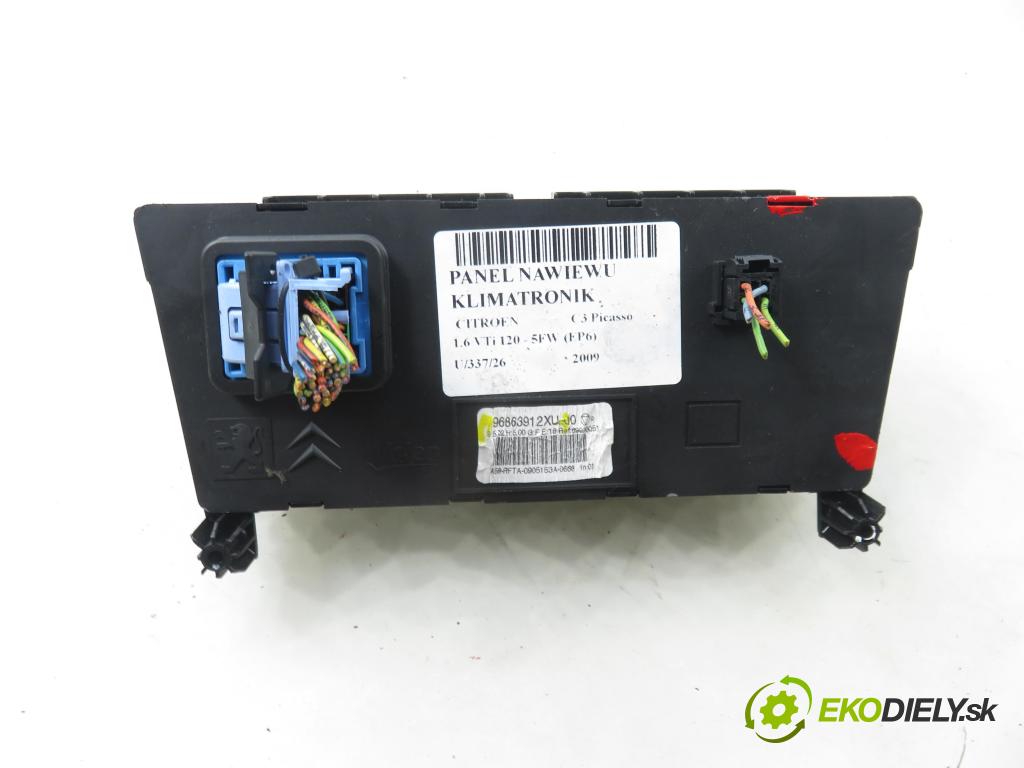 CITROEN C3 Picasso MINIVAN 2009 88,00 1.6 VTi 120 - 5FW (EP6) 1598,00 Panel topení KLIMATRONIK 966863912XU