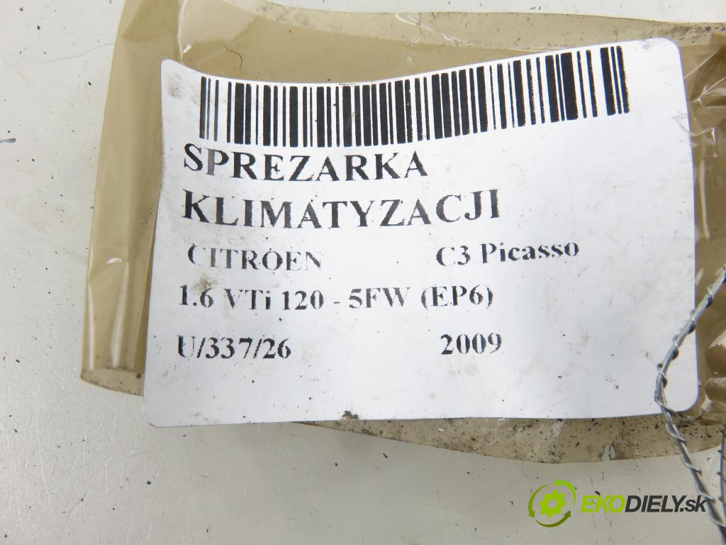CITROEN C3 Picasso MINIVAN 2009 88,00 1.6 VTi 120 - 5FW (EP6) 1598,00 KOMPRESOR: klimatizace 9659875780 (Kompresor klimatizace)
