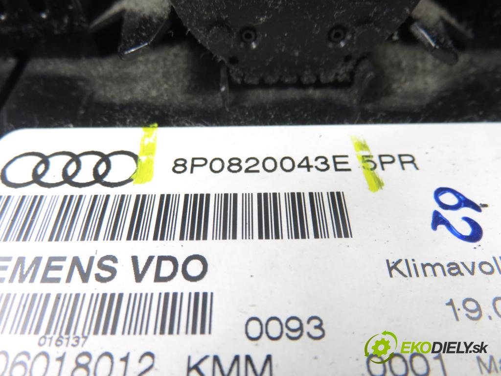 AUDI A3 (8P1) HB 2007 85,00 1.6 FSI - BAG 1598,00 Panel topení KLIMATRONIK 8P0820043E