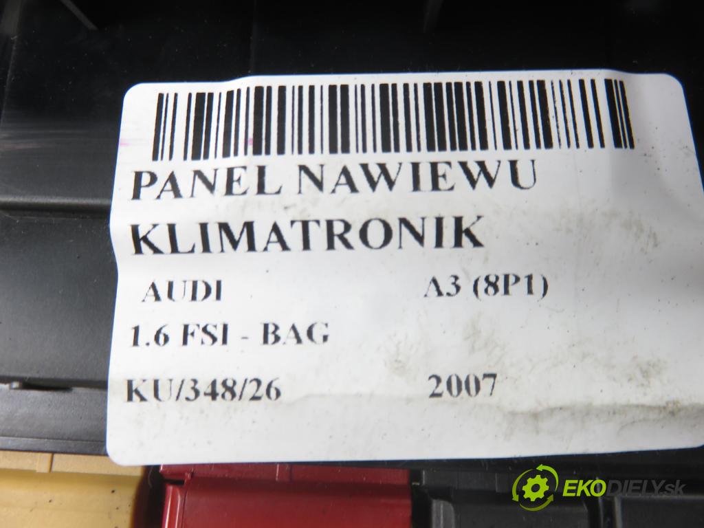 AUDI A3 (8P1) HB 2007 85,00 1.6 FSI - BAG 1598,00 Panel topení KLIMATRONIK 8P0820043E
