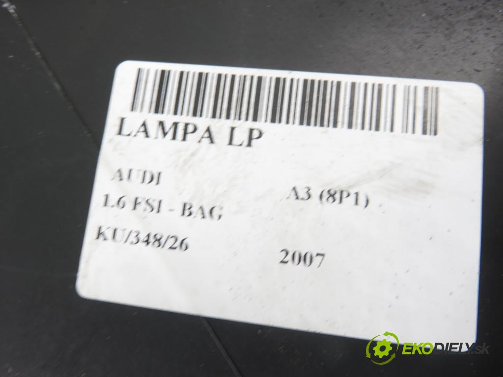AUDI A3 (8P1) HB 2007 85,00 1.6 FSI - BAG 1598,00 Svetlo LP 0301206201