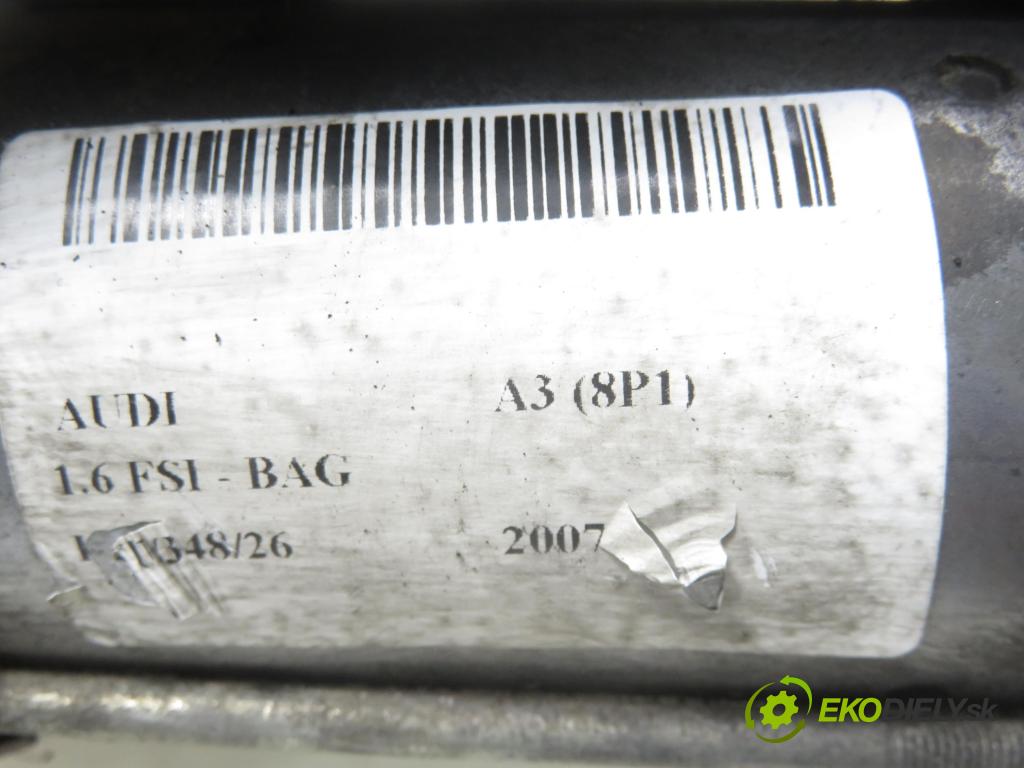 AUDI A3 (8P1) HB 2007 85,00 1.6 FSI - BAG 1598,00 startér 02T911023S ; D6GS12 (Startér)
