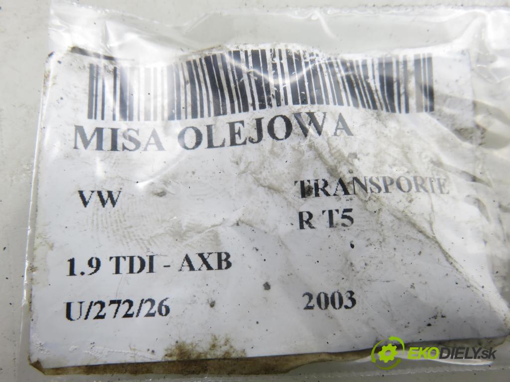 VW TRANSPORTER V Skrzynia (7HA, 7HH, 7EA, 7EH) FURGON 2003 77,00 1.9 TDI - AXB 1896,00 Vaňa olejová 038103603AD (Olejová vaňa)