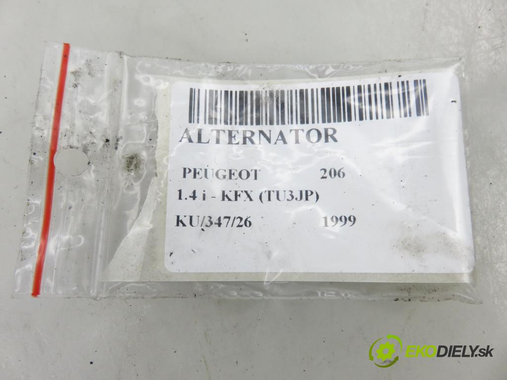 PEUGEOT 206 liftback (2A/C) HB (LONG) 1999 55,00 1.4 i - KFX (TU3JP) 1361,00 Alternátor 9636204480 ; 2542285A (Alternátor)