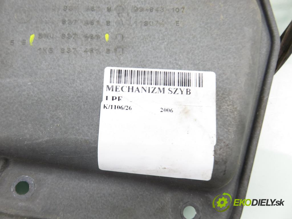 VW GOLF PLUS (5M1, 521) MINIVAN 2006 103,00 2.0 TDI 16V - BKD 1968,00 Mechanizmus okien 5M1827401D ; 1K0959793G ; 5M0837461