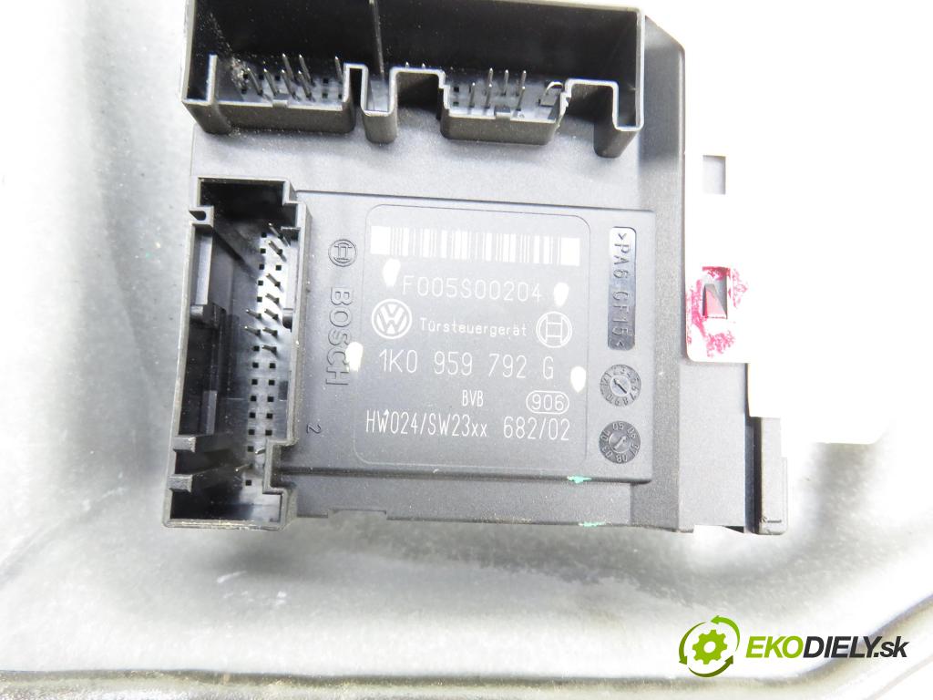 VW GOLF PLUS (5M1, 521) MINIVAN 2006 103,00 2.0 TDI 16V - BKD 1968,00 mechanismus oken PPE 1K0959792G ; 5M1837402D ; 1K0959702K