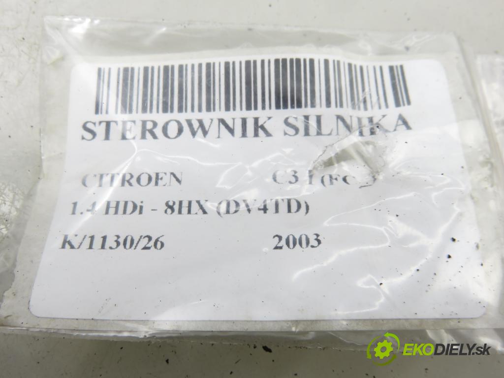 CITROEN C3 I (FC_) HB 2003 50,00 1.4 HDi 8V - 8HX 1398,00 řídící jednotka motora 5WS40021IT ; 9648971880 ; 9643455080