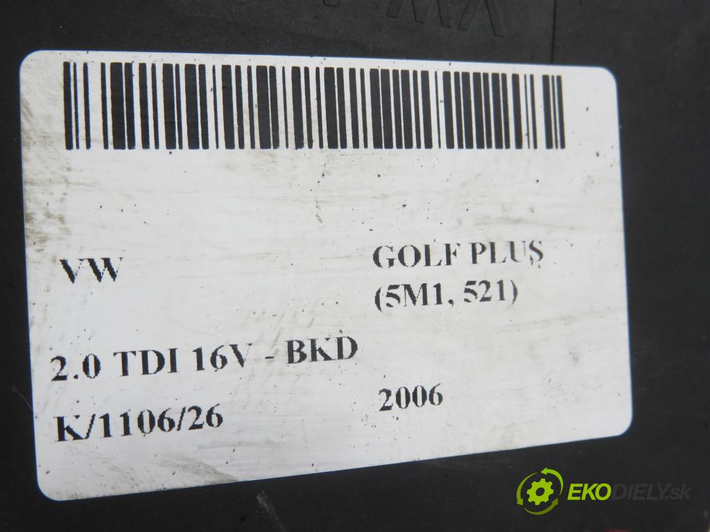 VW GOLF PLUS (5M1, 521) MINIVAN 2006 103,00 2.0 TDI 16V - BKD 1968,00 VENTIL: magnetický 6Q0906625