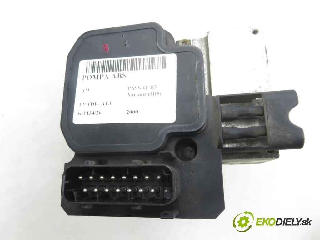 VW PASSAT B5 Variant (3B5) KOMBI 2000 85,00 1.9 TDI - ATJ 1896,00 Pumpa ABS 8E0614111T ; 0265202401 (Pumpa ABS)