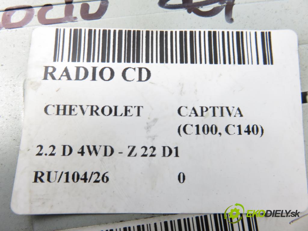 CHEVROLET CAPTIVA (C100, C140) SUV 2011 135,00 2.2 D 4WD - Z 22 D1 2231,00 RADIO CD 95474095