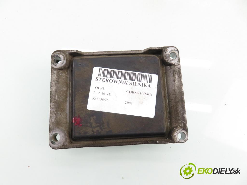 OPEL CORSA C (X01) HB 2002 43,00 1.0 12V 58 - Z 10 XE 973,00 řídící jednotka motora 24443795 ; 0261207421
