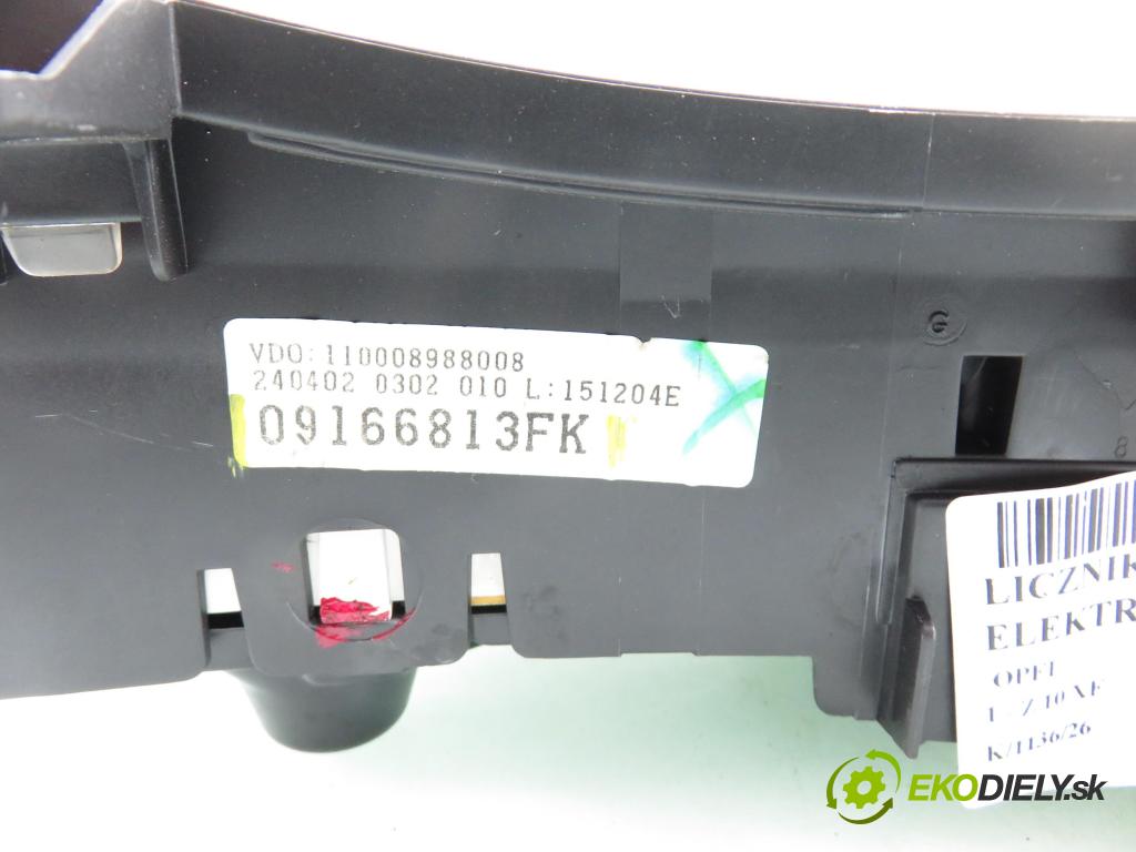 OPEL CORSA C (X01) HB 2002 43,00 1.0 12V 58 - Z 10 XE 973,00 prístrojovka elektrický 09166813FK