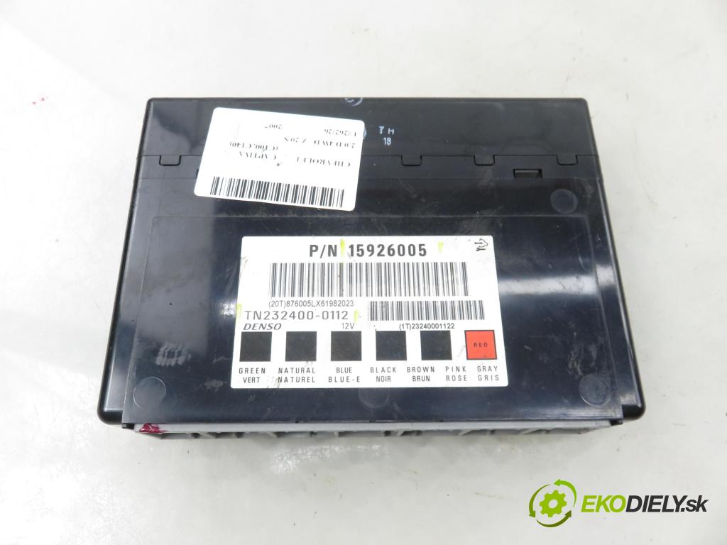 CHEVROLET CAPTIVA (C100, C140) SUV 2007 110,00 2.0 D 4WD - Z 20 S 1991,00 MODUL komfortu 15926005 ; 2324000112 ; TN2324000112