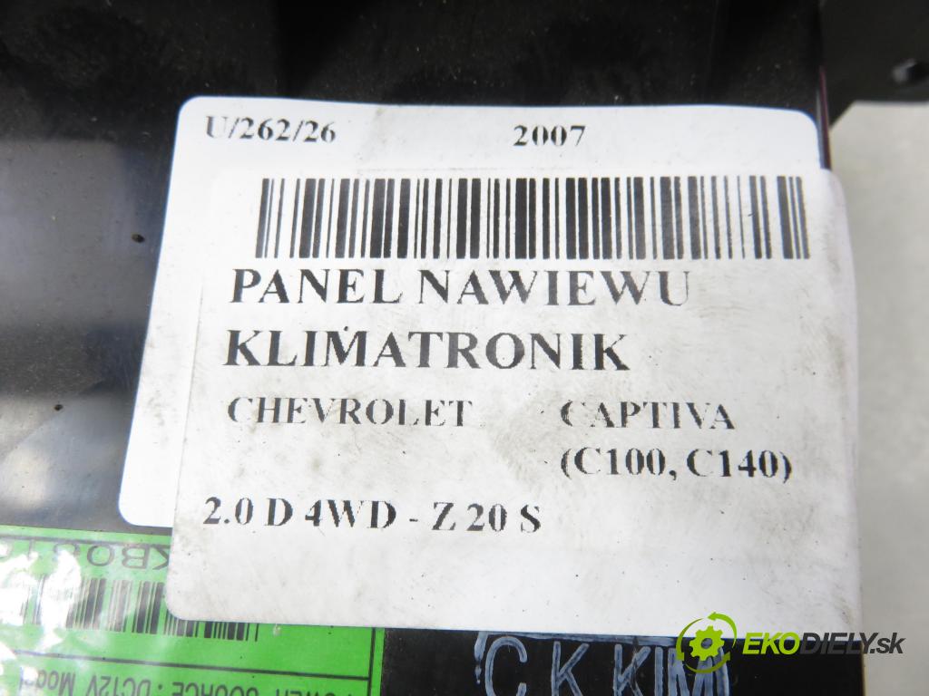 CHEVROLET CAPTIVA (C100, C140) SUV 2007 110,00 2.0 D 4WD - Z 20 S 1991,00 Panel kúrenia KLIMATIZACE: 96436272
