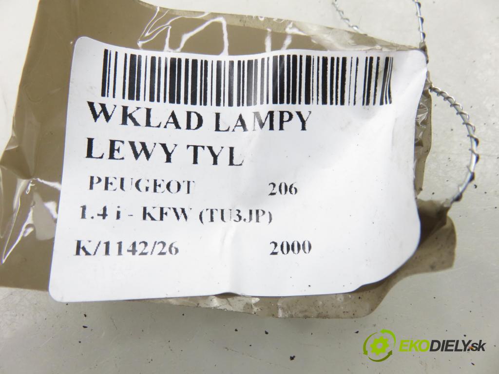 PEUGEOT 206 liftback (2A/C) HB 2000 55,00 1.4 i - KFW (TU3JP) 1360,00 PŘÍSPĚVEK svetla levý ZADNÍ:
