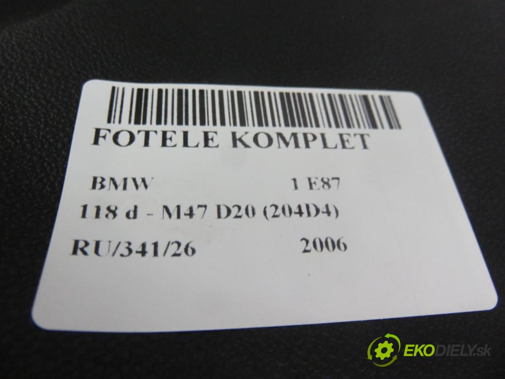 BMW 1 (E87) HB 2006 90,00 118 d - M47 D20 (204D4) 1995,00 Sedadlá, sedačky