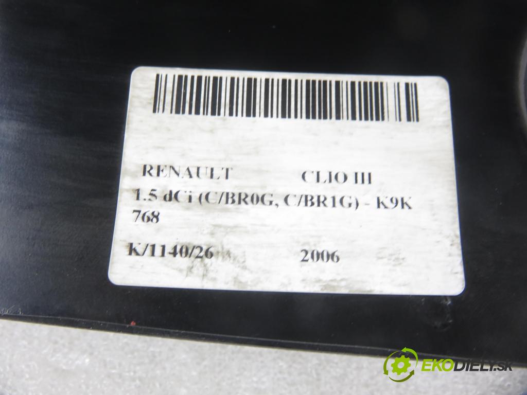 RENAULT CLIO III (BR0/1, CR0/1) HB 2006 50,00 1.5 dCi 68 - K9K 768 1461,00 Držiak pod chladiča 