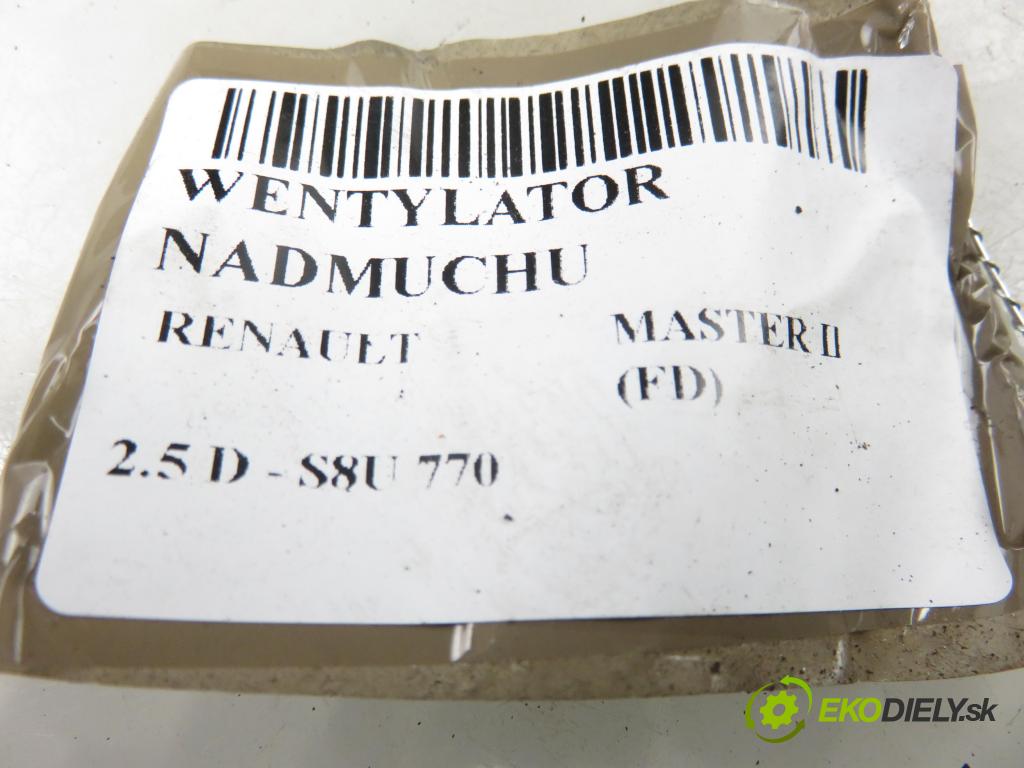 RENAULT MASTER II Skrzynia (FD) FURGON 2002 59,00 2.5 D - S8U 770 2499,00 Ventilátor vetráku 133974W