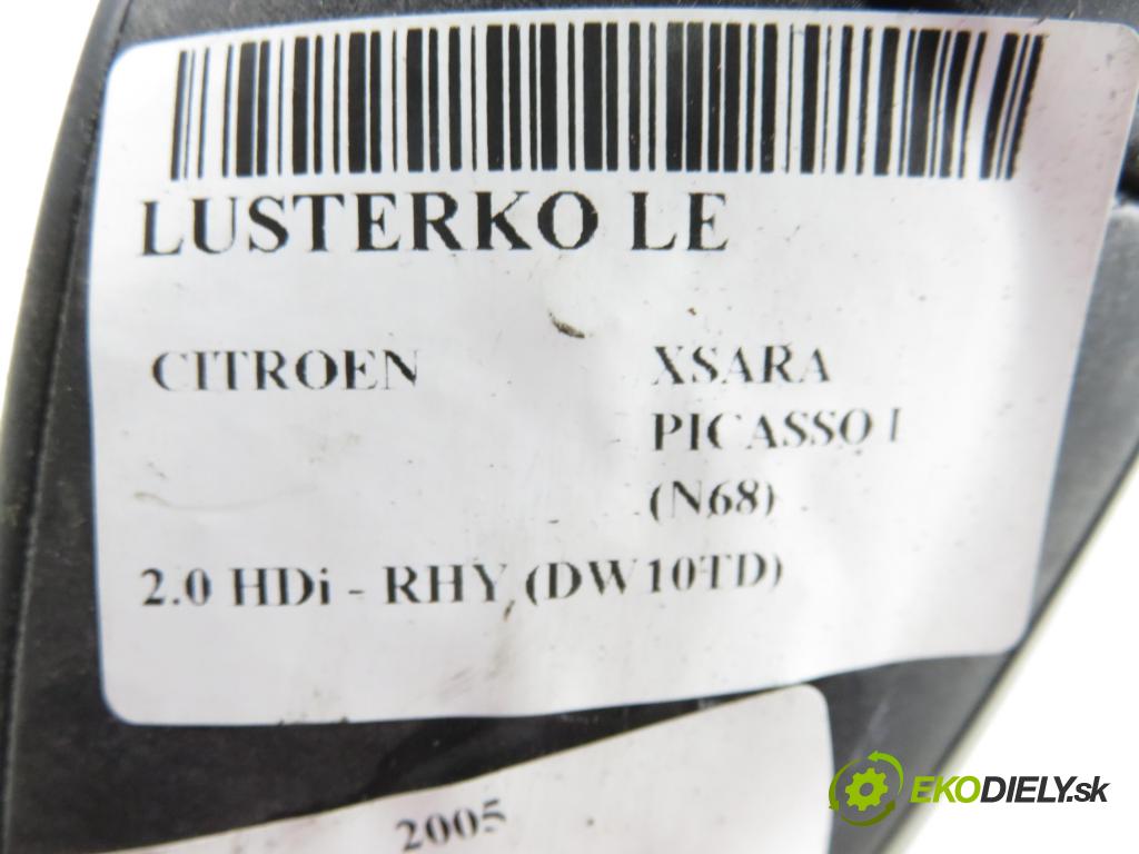 CITROEN XSARA PICASSO (N68) MINIVAN 2005 66,00 2.0 HDi - RHY (DW10TD) 1997,00 zpětné zrcátko LE