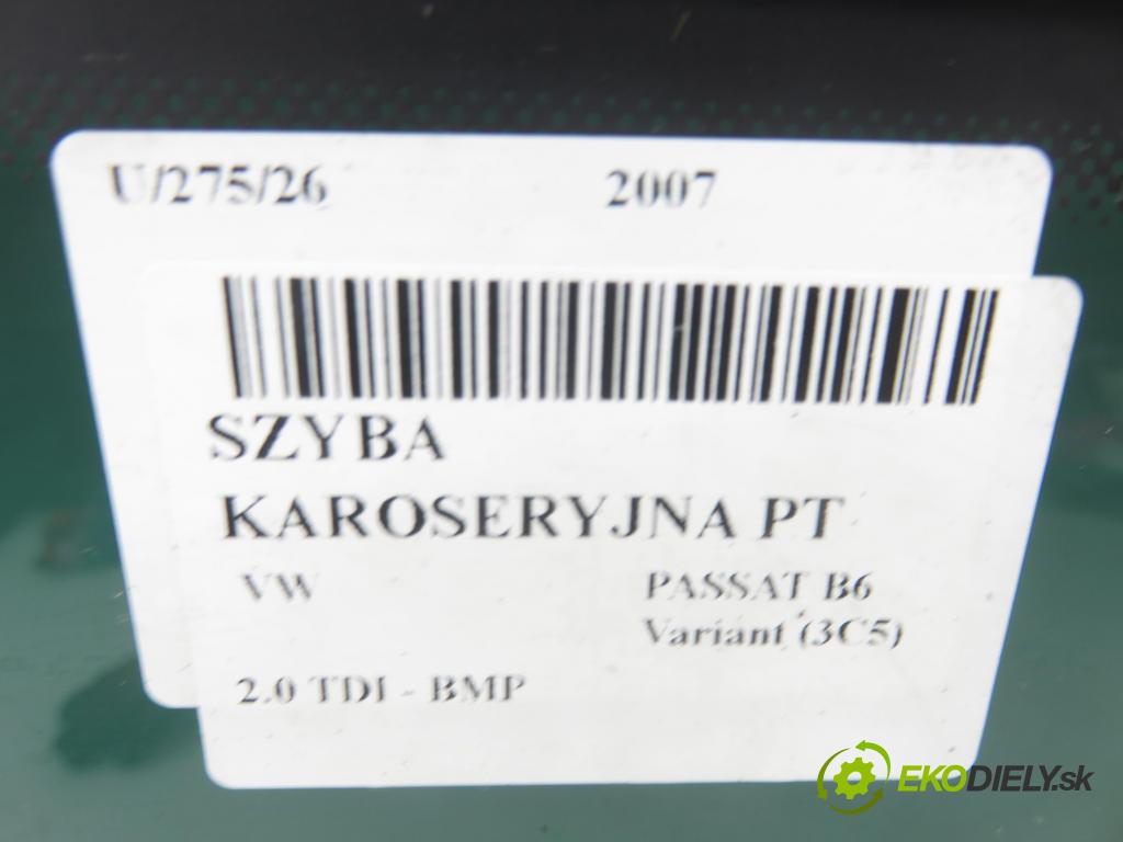 VW PASSAT B6 Variant (3C5) KOMBI 2007 103,00 2.0 TDI PD 8V 140 - BMP 1968,00 okno dveří PT 3C9035552A