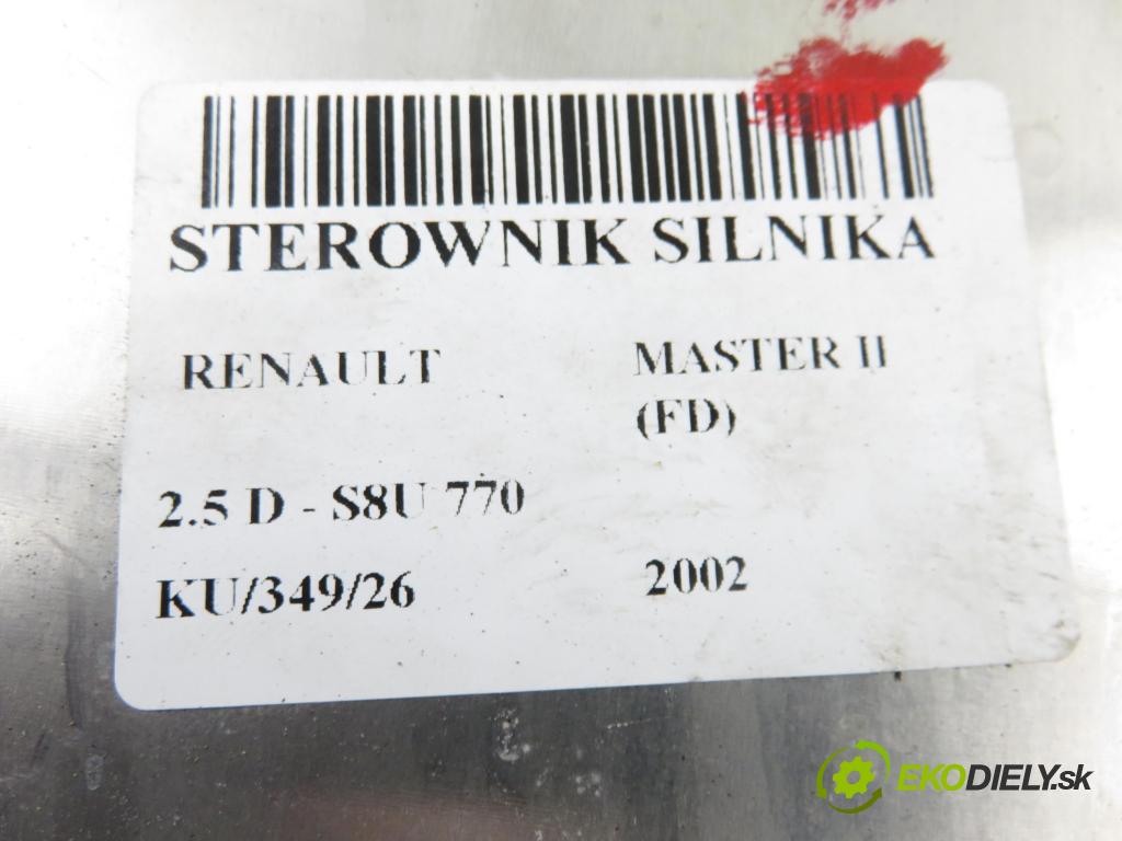 RENAULT MASTER II Skrzynia (FD) FURGON 2002 59,00 2.5 D - S8U 770 2499,00 Riadiaca jednotka Motor 8200061203 ; 216447152A