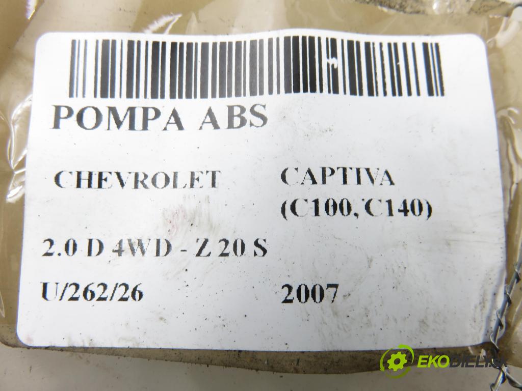 CHEVROLET CAPTIVA (C100, C140) SUV 2007 110,00 2.0 D 4WD - Z 20 S 1991,00 pumpa ABS 25092645293 ; 25061330453 ; 96626091 (Pumpa ABS)
