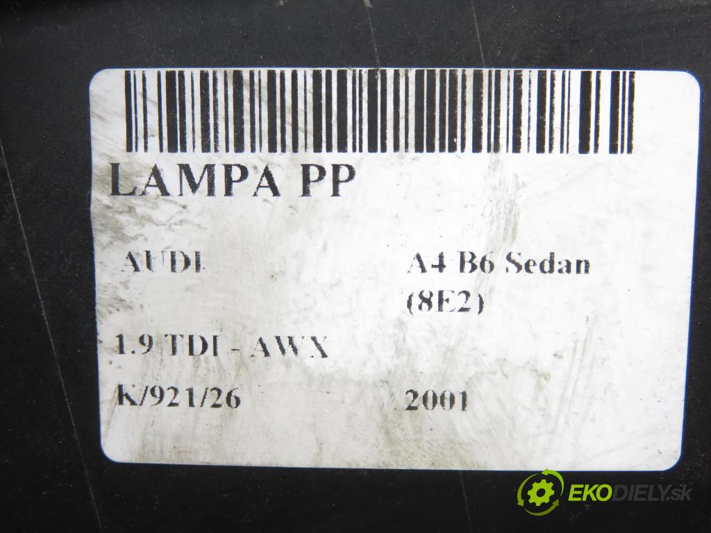 AUDI A4 (8E2, B6) SEDAN 2001 96,00 1.9 TDI - AWX 1896,00 Svetlo PP 8E0941004C ; 8E0990008C