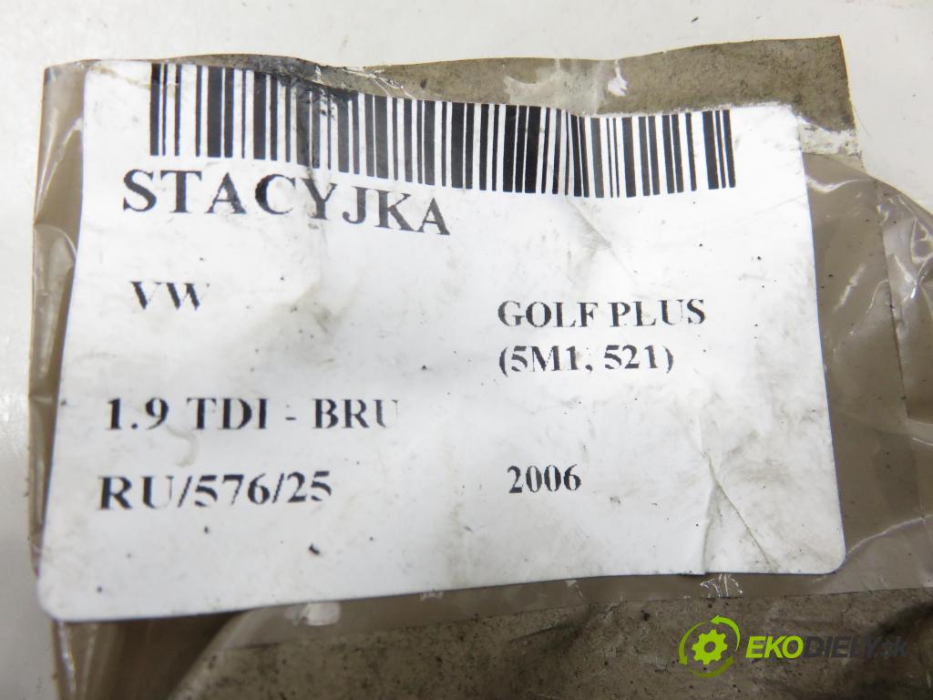 VW GOLF PLUS (5M1, 521) HB 2006 66,00 1.9 TDI - BRU 1896,00 spínačka / VLOŽKY 1K0905851B