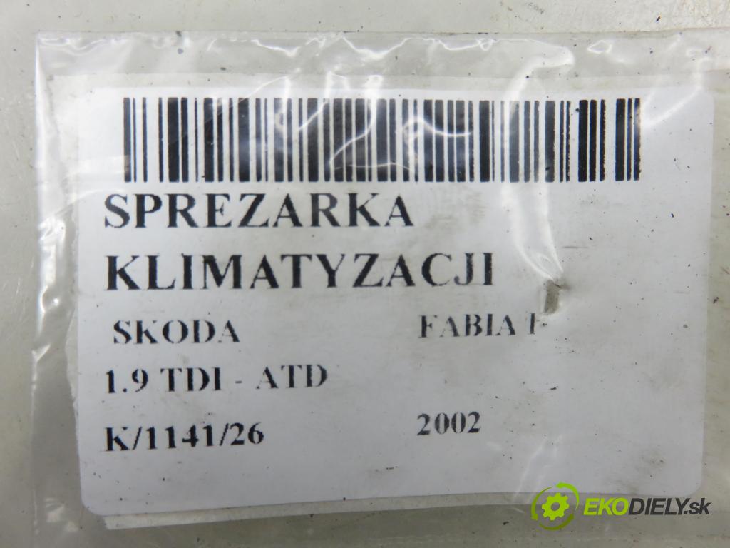 SKODA FABIA I (6Y2) HB 2002 74,00 1.9 TDI PD 100 - ATD 1896,00 KOMPRESOR: klimatizácie 6Q0820803D ; 4472208126 (Kompresor klimatizácie)