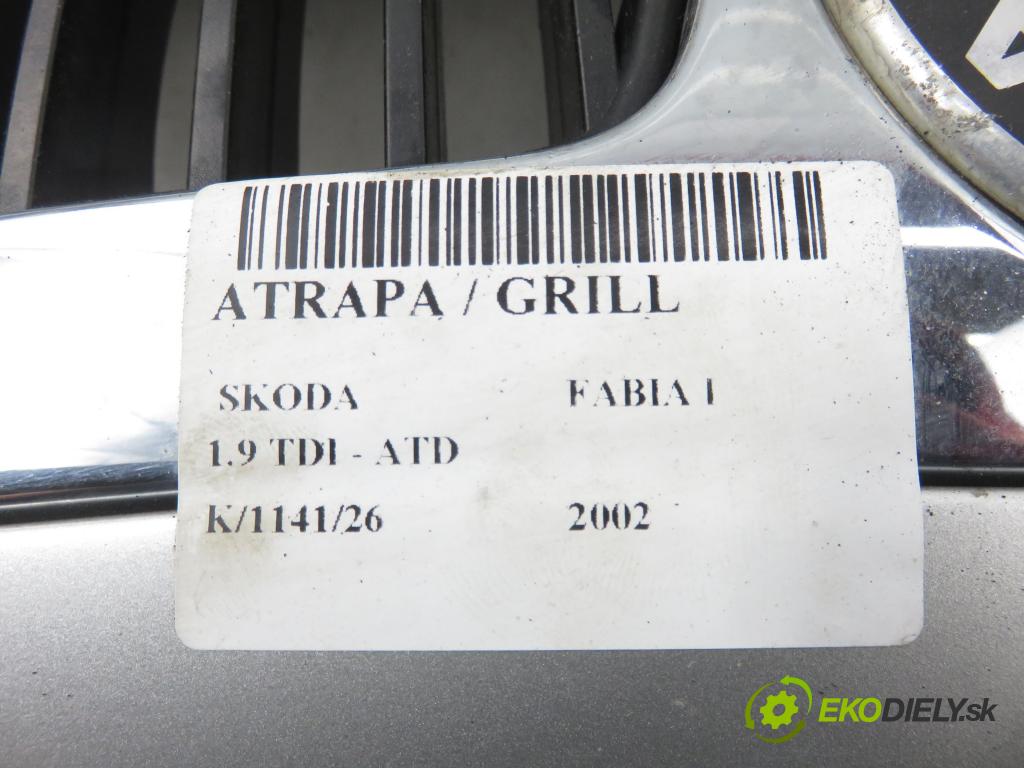 SKODA FABIA I (6Y2) HB 2002 74,00 1.9 TDI PD 100 - ATD 1896,00 mřížka / maska 6Y0853668 ; 00201117013