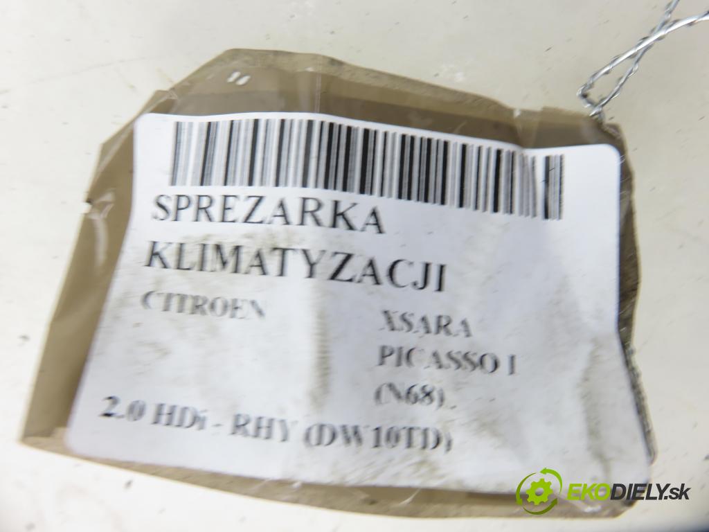 CITROEN XSARA PICASSO (N68) MINIVAN 2005 66,00 2.0 HDi 8V 90 - RHY 1997,00 KOMPRESOR: klimatizácie 9646416780 (Kompresor klimatizácie)