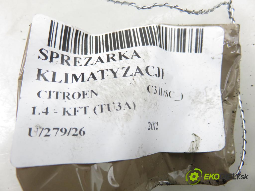 CITROEN C3 II (SC_) HB 2012 54,00 1.4 - KFT (TU3A) 1360,00 KOMPRESOR: klimatizace SD6C121367 (Kompresor klimatizace)