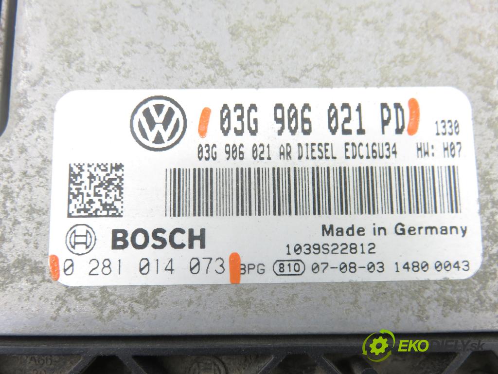 VW CADDY III Variant (2KB, 2KJ, 2CB, 2CJ) KOMBIVAN 2007 77,00 1.9 TDI PD 105 1896,00 Riadiaca jednotka Motor 0281014073 ; 03G906021PD