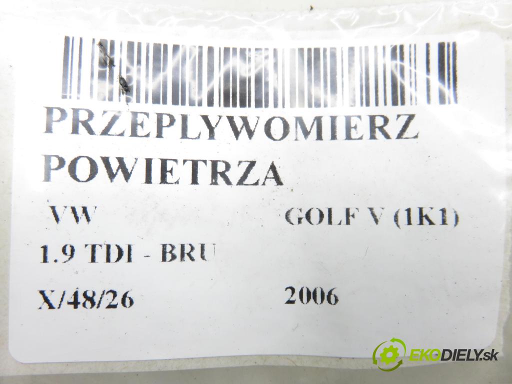 VW GOLF V (1K1) HB 2006 66,00 1.9 TDI PD 90 - BRU 1896,00 váha vzduchu vzduchu F00C2G2055