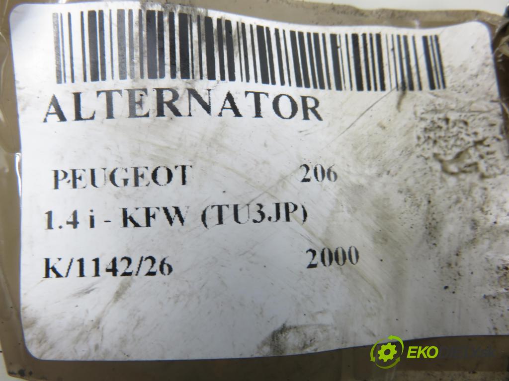 PEUGEOT 206 liftback (2A/C) HB 2000 55,00 1.4 75 - KFW 1360,00 Alternátor 9641398680 ; 63321733 (Alternátor)