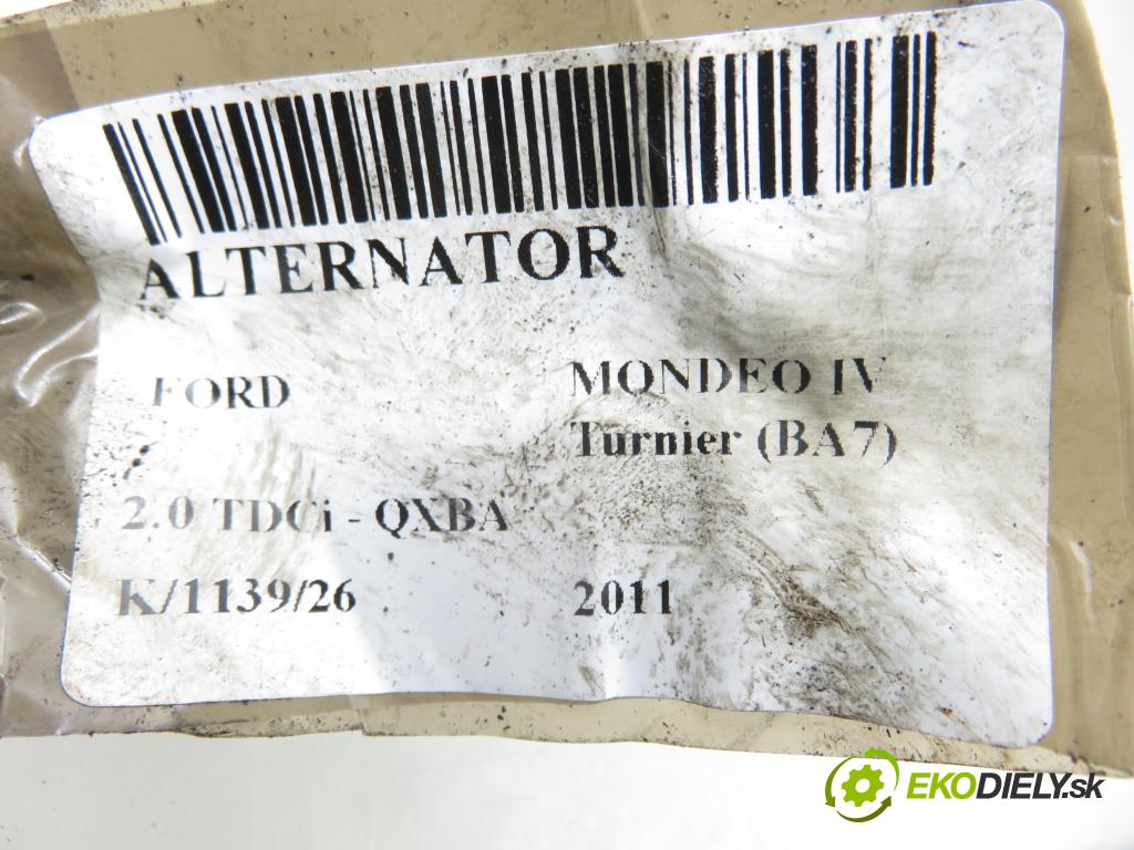 FORD MONDEO IV Turnier (BA7) KOMBI 2011 103,00 2.0 TDCi - QXBA 1997,00 Alternátor A3318 (Alternátor)