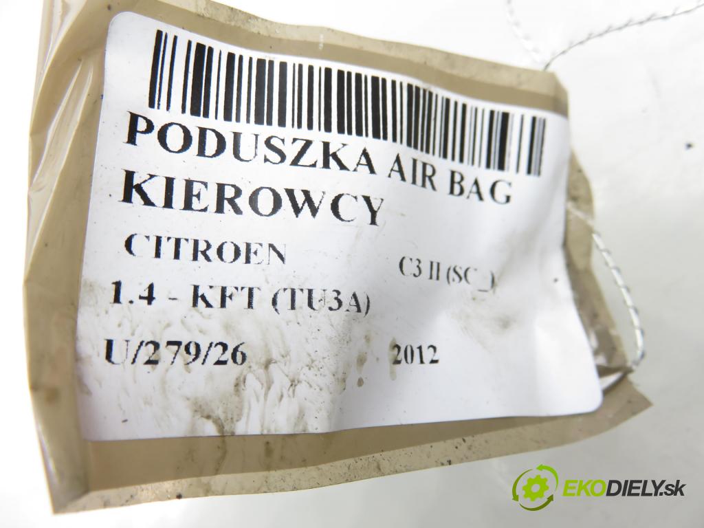 CITROEN C3 II (SC_) HB 2012 54,00 1.4 - KFT (TU3A) 1360,00 AirBag air BAG volantu 16719697ZD