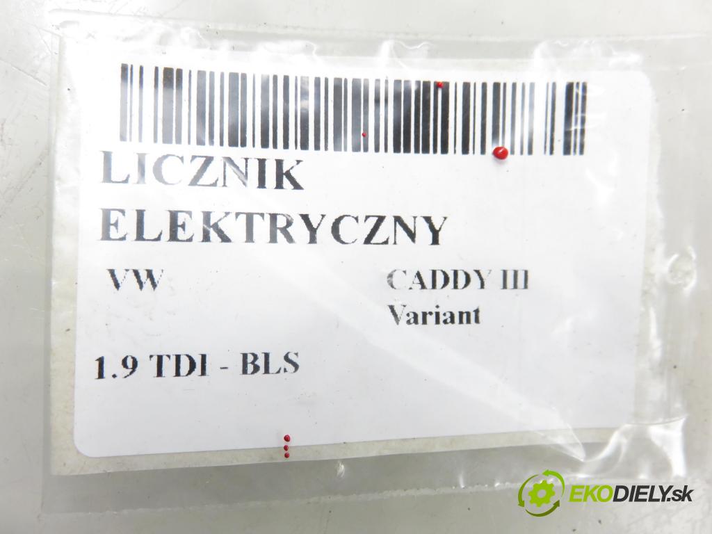 VW CADDY III Variant (2KB, 2KJ, 2CB, 2CJ) KOMBIVAN 2007 77,00 1.9 TDI PD 105 1896,00 prístrojovka elektrický 1T0920864A