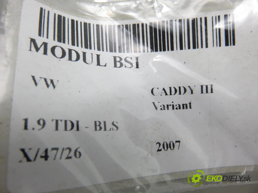 VW CADDY III Variant (2KB, 2KJ, 2CB, 2CJ) KOMBIVAN 2007 77,00 1.9 TDI PD 105 1896,00 MODUL BORDNETZ 3C0937049AJ