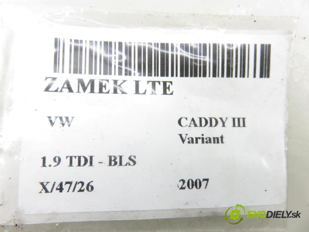 VW CADDY III Variant (2KB, 2KJ, 2CB, 2CJ) KOMBIVAN 2007 77,00 1.9 TDI PD 105 1896,00 zámok 2K0843653N